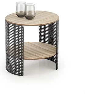 Stolik kawowy z półka stalowy stelaż TRAFICA - Ławy i stoliki kawowe - miniaturka - grafika 2