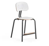 Meble do szkół i przedszkoli - AJ Produkty Krzesło szkolne YNGVE, 4 nogi, antracyt, biały, 530 mm - miniaturka - grafika 1