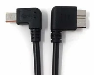 Kable USB - System-S System-S Kabel USB 3.0 20 cm wtyczka Micro B zagięta na 2.0 Micro B 72333257 - miniaturka - grafika 1