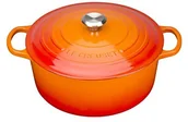 Naczynia żaroodporne - Le Creuset rondel żeliwny 18 cm z serii Signature, czerwony, 18 cm 21177180902430 - miniaturka - grafika 1