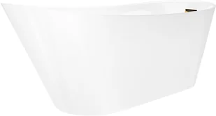 Corsan Wanna wolnostojąca Estella 170 cm z wykończeniem złotym S-302XLGL - Wanny - miniaturka - grafika 3