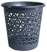 Pudła i pojemniki do przechowywania - Pucuś Kosz na papier plastikowy srebrny 11l - miniaturka - grafika 1