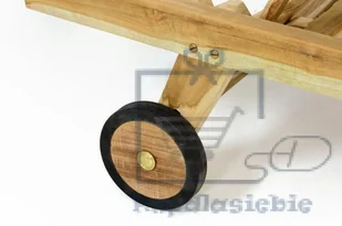 Divero Składany leżak z teakowego drewna - Leżaki ogrodowe - miniaturka - grafika 5