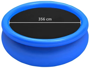 vidaXL Pokrywa na basen, czarna, 365 cm, PE - Akcesoria do basenów - miniaturka - grafika 4