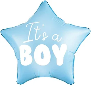 PartyDeco Balon foliowy Gwiazdka - It's a boy, 48cm, jasny niebieski FB22P-001J - Baby shower i roczek PartyDeco Balon foliowy Gwiazdka - It's a boy, 48cm, jasny niebieski FB22P-001J - Baby shower i roczek - miniaturka - grafika 2