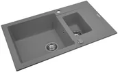 Zlewozmywaki - Pyramis SPARTA PLUS 78x48 1 1/2B 1D szary beton 070063101 - miniaturka - grafika 1
