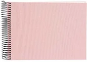 Albumy fotograficzne - goldbuch Goldbuch album spiralny, Bella Vista, 24 x 17 cm, 40 białych stron, len, różowy, 20 722 - miniaturka - grafika 1