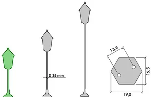 Su-Ma lampa stojąca RETRO CLASSIC II 83cm (K 5002/3 H) - Lampy ogrodowe - miniaturka - grafika 6