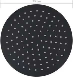 VidaXL Słuchawka prysznicowa okrągła czarny 147691 - Słuchawki prysznicowe - miniaturka - grafika 7