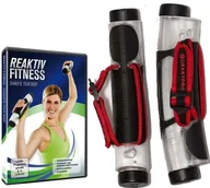 Hantle i ciężarki - RAKTOR Reaktiv 165 zestaw hantli z filmem DVD, przezroczyste/czerwone/czarne 165_Transparent/Rot/Schwarz - miniaturka - grafika 1