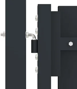 VidaXL Dwuskrzydłowa brama ogrodzeniowa, stal, 306x150 cm, antracytowa 146351 VidaXL - Akcesoria do ogrodzeń - miniaturka - grafika 5