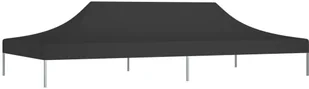 vidaXL Dach do namiotu imprezowego, 6 x 3 m, czarny, 270 g/m - Pawilony ogrodowe - miniaturka - grafika 3