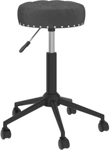 Fotel biurowy, krzesło biurowe vidaXL Obrotowe krzesło biurowe, czarne, tapicerowane aksamitem - Fotele i krzesła biurowe - miniaturka - grafika 5