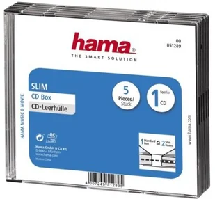 Hama PUDELKO CD-SLIM STANDARD 5-PAK 51289 - Pudełka i akcesoria na płyty CD - miniaturka - grafika 3