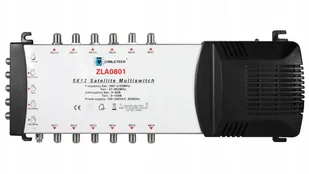 Multiswitch Cabletech 5x12 z regulacją wzmocnienia - Rozgałęźniki i multiswitche do TV-SAT - miniaturka - grafika 2