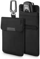 Etui na klucze - Spigen Antykradzieżowe etui na kluczyk Klatka Faradaya Spigen RFID blokada sygnału Black AFA03754 - miniaturka - grafika 1