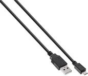 Akcesoria do MP3 - InLine InLine 31703Q kabel micro USB 2.0, kabel do szybkiego ładowania, wtyczka USB-A do wtyczki Micro-B, czarna, 0,3 m 31073Q - miniaturka - grafika 1