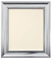 Ramki na zdjęcia - NA FRAMES BY POST FRAMES BY POST Scandi postarzana srebrna ramka zdjęcia z podkładką w kolorze kości słoniowej, 15 x 10 cm VB00PUQOHPS - miniaturka - grafika 1