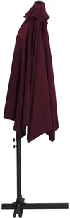 vidaXL Parasol ogrodowy na stalowym słupku, 300 cm, bordowy vidaXL - Parasole ogrodowe - miniaturka - grafika 13