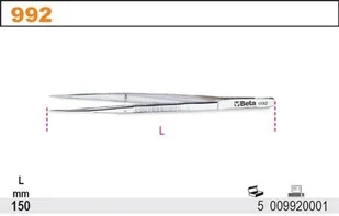 BETA PĘSETA PROSTA 999C - Pozostałe akcesoria kosmetyczne - miniaturka - grafika 4