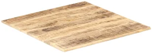 vidaXL Blat stołu, lite drewno mango, 15-16 mm, 80x80 cm vidaXL - Blaty meblowe i parapety okienne - miniaturka - grafika 3