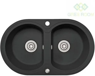 Laveo Dafne - zlewozmywak 2-komorowy bez ociekacza czarny SBD 720T - Zlewozmywaki - miniaturka - grafika 3