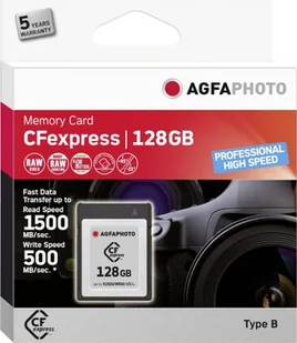 AgfaPhoto Professional High Speed CFexpress 128 GB 10440 10440 - Karty pamięci AgfaPhoto Professional High Speed CFexpress 128 GB 10440 10440 - Karty pamięci - miniaturka - grafika 1