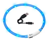 Odblaski i adresówki - Karlie karlie Flamingo Visio Light źródła światła LED Obroża dla psów, 70 cm, uniwersalnego skrócenia, niebieski 64906 - miniaturka - grafika 1