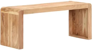 VidaXL Lumarko Ławka, 110x38x46 cm, lite drewno akacjowe 323584 VidaXL - Ławki do przedpokoju - miniaturka - grafika 8