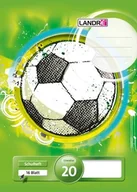 Zeszyty szkolne - Landré Landre 100050034 zeszyt 16-kartkowy A4, gładki, numer rodzaju linii 20 (bez marginesów i mikroperforacji), gramatura 80 g/m, cienki, bezdrzewny papier do pisania, zestaw 10 sztuk, 3 wzory okładek 100050034 - miniaturka - grafika 1