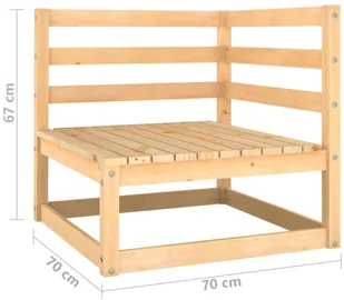 vidaXL 12-cz. zestaw wypoczynkowy do ogrodu, z poduszkami, lita sosna 3077004 - Meble ogrodowe - miniaturka - grafika 7