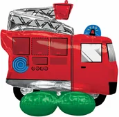 Urodziny dziecka - Amscan Balon foliowy stojący Wóz strażacki AirLoonz - 106 cm - 1 szt. 4280811 - miniaturka - grafika 1