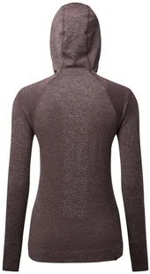 RONHILL RONHILL Bluza do biegania damska LIFE SEAMLESS HOODIE brązowa - Bluzy sportowe damskie - miniaturka - grafika 2