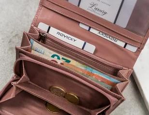 Cavaldi 4U Klasyczny skórzany portfel damski z klapą na zatrzask - Portfele - miniaturka - grafika 10