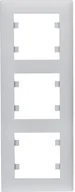 Klawisze i ramki - Hager LUMINA-INTENSE-Ramka-3-krotna-pionowa-srebrny WL5632 - miniaturka - grafika 1