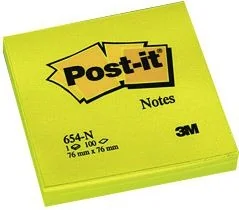 Post-It Karteczki 76x76 neon 76x76 654-NY - żółty - Etykiety samoprzylepne i bloki etykiet - miniaturka - grafika 2