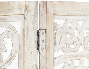 vidaXL vidaXL Parawan 3-panelowy, rzeźbiony, biały, 120x165 cm, drewno mango - Parawany - miniaturka - grafika 11