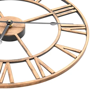 vidaXL vidaXL Zegar ścienny, metal, 40 cm, złoty - Zegary - miniaturka - grafika 5