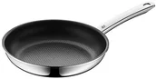 Patelnie - WMF uchwyt powlekany na patelnia  24 cm czarna Profi Resist uchwyt ze stali nierdzewnej wielowarstwowy materiał o strukturze plastra miodu do kuchenek indukcyjnych pranie ręczne 1756246499 - miniaturka - grafika 1