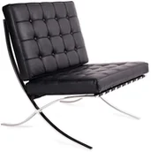 Fotele - King Home Fotel 75x75x82cm Barcelon Prestige Plus czarny T03-1.CZARNY.PP - miniaturka - grafika 1