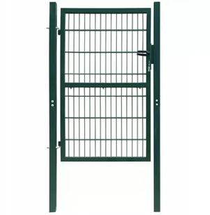 2D Bramka ogrodowa pojedyncza Zielona 106 x 190 cm - Ogrodzenia - miniaturka - grafika 3