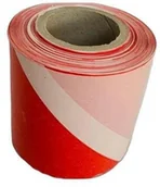 Pachołki i taśmy ostrzegawcze - taśma ostrzegawcza biało czerwona 500 m - miniaturka - grafika 1