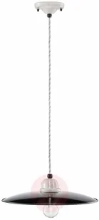 Ferro Luce Lampa wisząca retro C1612, czarno-biała - Lampy sufitowe - miniaturka - grafika 2