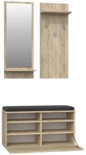 GARDEROBA RIVA - SONOMA GAR RIVA SONOMA KPL - Meble do przedpokoju - miniaturka - grafika 3