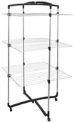 Suszarki na ubrania - Metaltex 405773039 Faro plus 3-poziomowa suszarka na bieliznę, kolor srebrny/czarny 4057731280002039 - miniaturka - grafika 1
