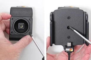 Brodit AB Uchwyt uniwersalny regulowany do Samsung Galaxy Note 20 Ultra bez futerału oraz w futerale lub etui o wymiarach: 75-89 mm (szer.), 2-10 mm (grubość) z wbudowanym kablem USB-C oraz ładowarką samochodow 721204 - Uchwyty samochodowe do telefonów - miniaturka - grafika 7