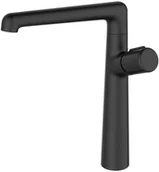 Baterie umywalkowe - Laveo Pretto Jednouchwytowa bateria umywalkowa stojąca z wylewką L czarny BAO725D - miniaturka - grafika 1