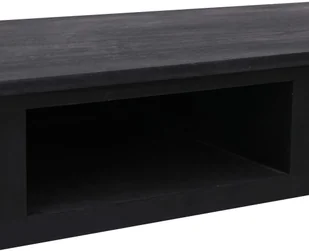 vidaXL Stolik konsola, czarny, 110 x 45 x 76 cm, drewniany - Konsole i sekretarzyki - miniaturka - grafika 8