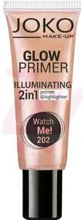 Joko Joko Emulsja rozświetlająca i primer Glow Primer 202 Watch Me 25ml - Rozświetlacze do twarzy i ciała - miniaturka - grafika 2