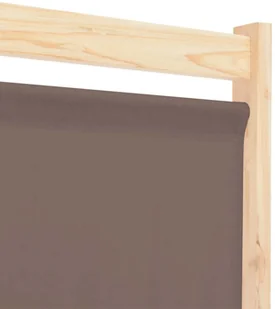 vidaXL Parawan 6-panelowy, brązowy, 240 x 170 x 4 cm, tkanina vidaXL - Parawany - miniaturka - grafika 6